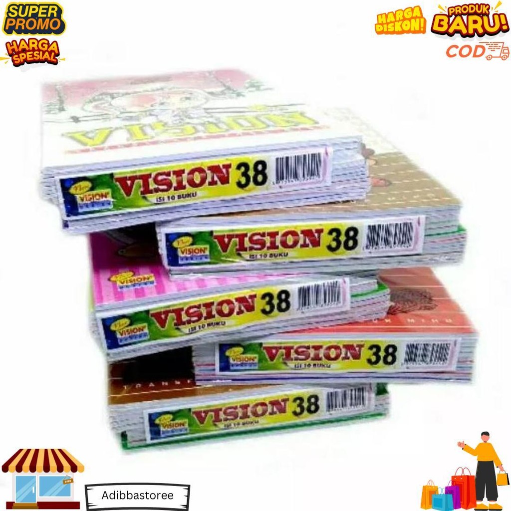 

Buku Tulis Vision 38 Lembar Dan 58 Lembar 1 Pack 1 10 Buku D Best Seller