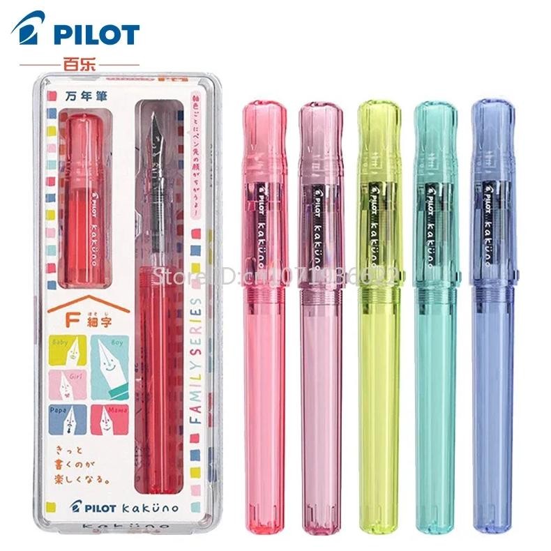 

Kakuno Pilot Transparent Smile Face Fountain Pen Family Series Writing Smooth Stationery School Supplies Office Gift Box