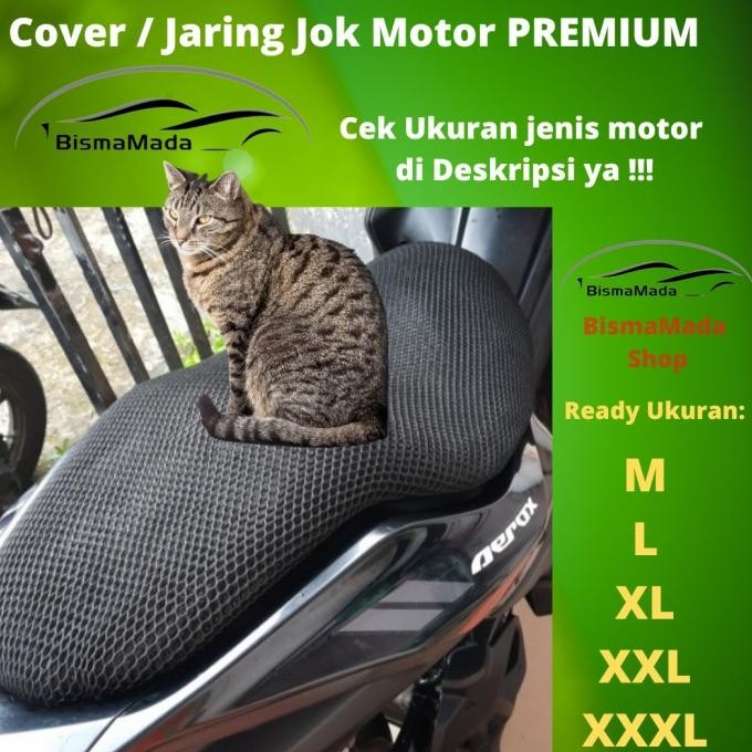 sarung cover jaring jok motor new aerox anti panas cakar kucing