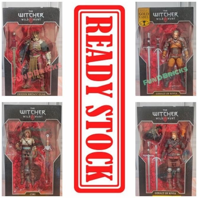 Mcfarlane The Witcher Wild Hunt Geralt of Rivia Ciri Eredin Gold Label