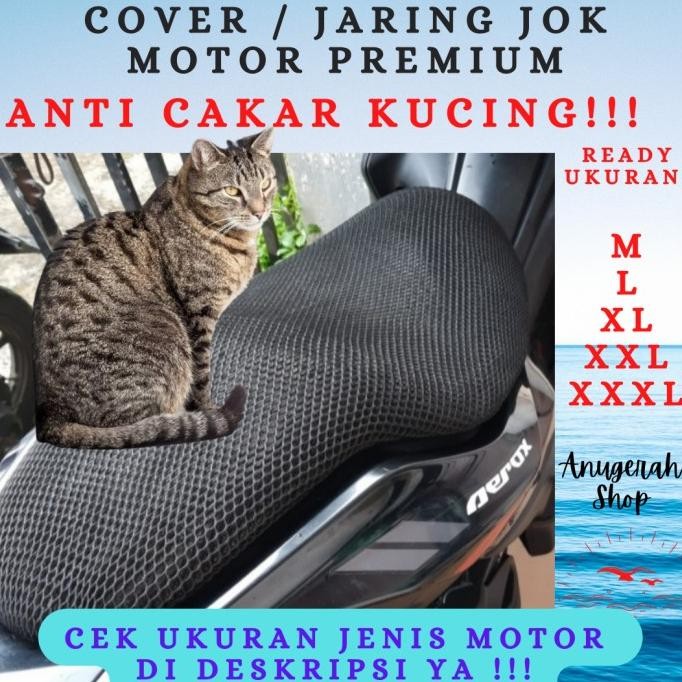 sarung jaring cover penutup jok motor uk honda supra x 125 jok kecil