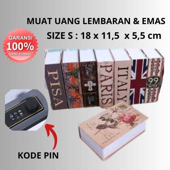 BRANKAS BRANGKAS BERANGKAS MINI BUKU KOTAK PENYIMPANAN RAHASIA KODE