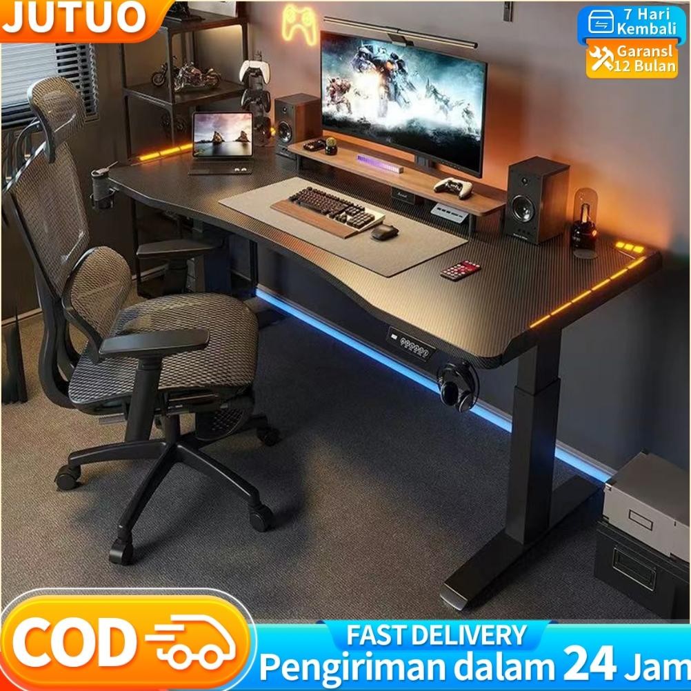 Meja Gaming Karbon Serat / Meja Gaming / Meja Belajar Laptop