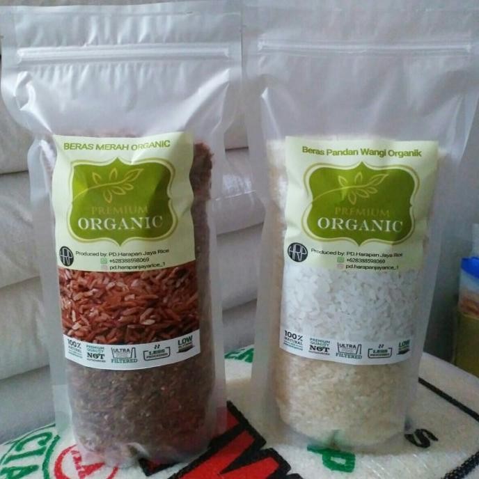 

tersedia beras merah organik & pandan wangi organik 1kg premium