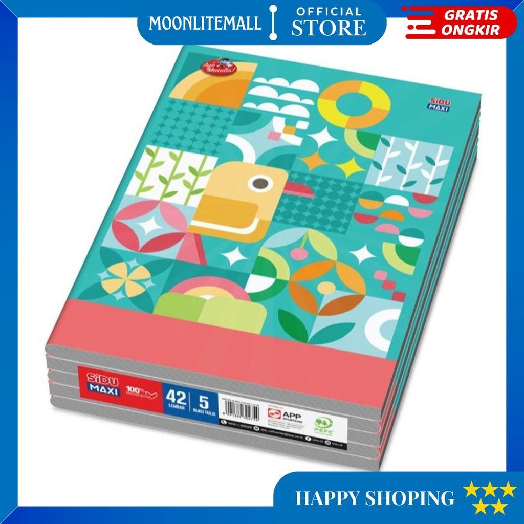 

Buku Tulis Sidu Maxi 42 Lembar - 5 Buku D Termurah