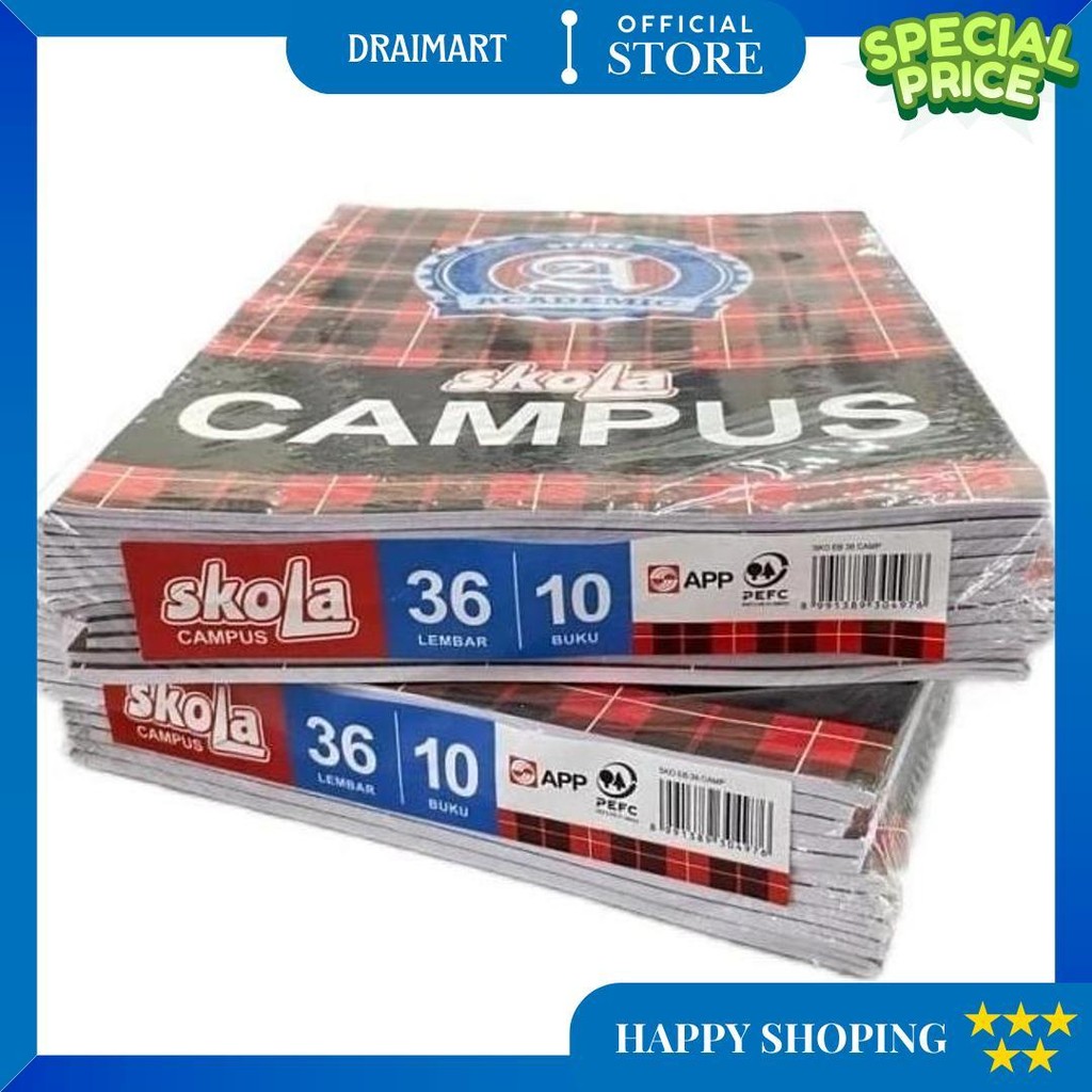 

Sidu Skola Campus Buku Tulis 36 Lembar Buku Tulis Campus Isi 36 Lembar Per Pack Isi 10 Pcs D Cod