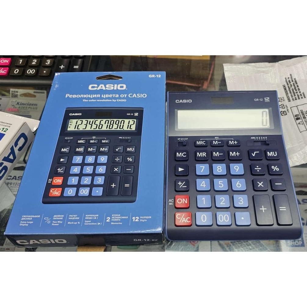 

H-4 Hot Sale Casio Gr-12 Desktop Kalkulator 12 Digit Big Display / Kalkulator Meja Rumah Kantor Premium