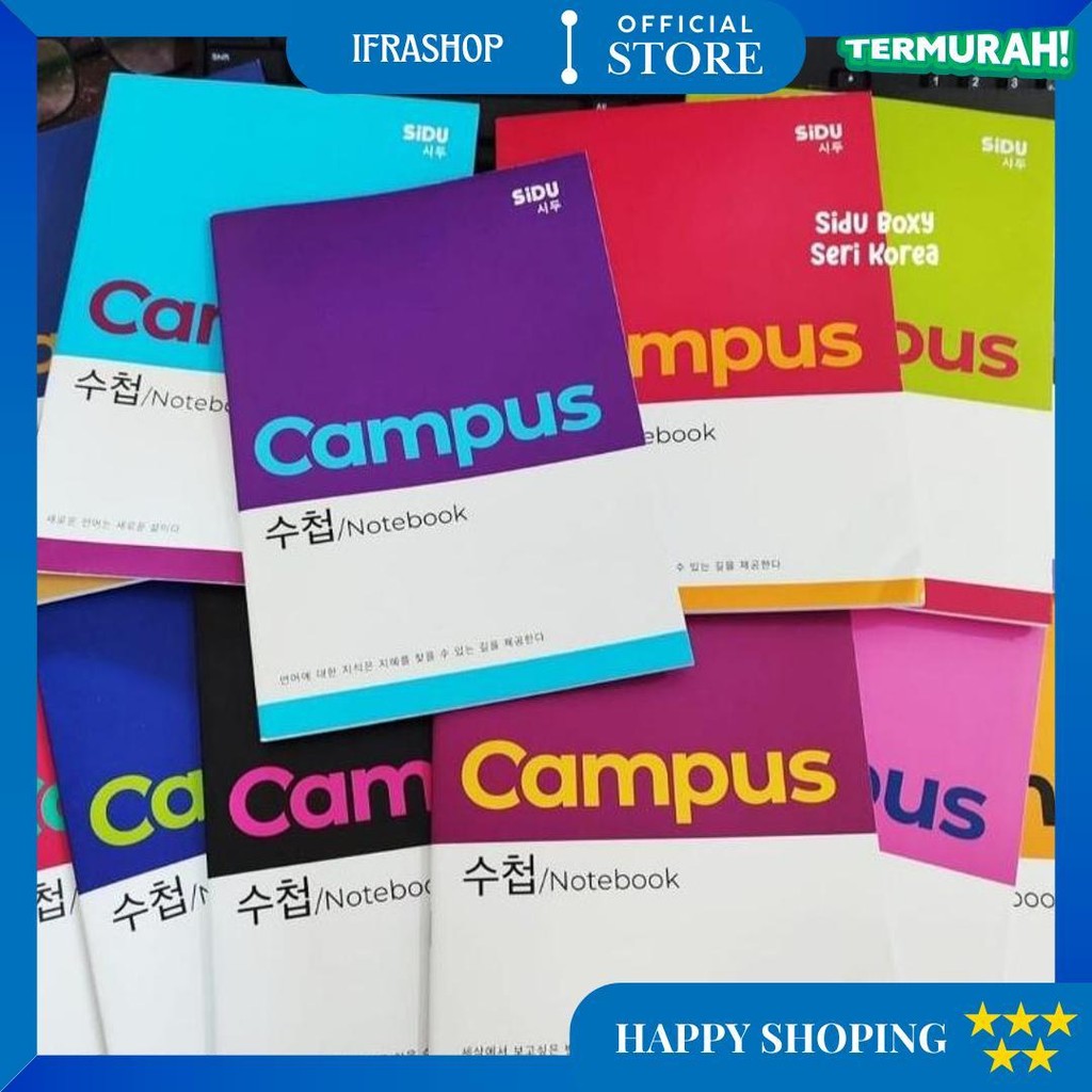 

(1Pak Isi 5Buku)Sidu Buku Tulis Campus 42 Lembar / Buku Tulis Sidu Campus 1Pak Isi 5 Buku D Cod