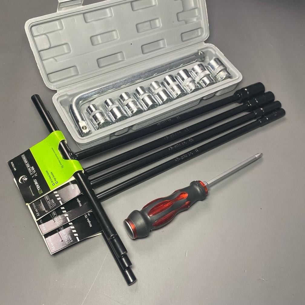 Ter-46 Evy-510 Paket Bengkel Tekiro X Tekipo Kunci T Set 4 Pcs 8-10-12-14 Mm Iwa Kunci Sock Set 10 P