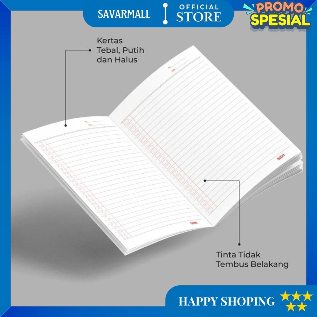 

1 Pak / 10 Buku Tulis Sidu 38 Sinar Dunia 38 Lbr D Best Seller