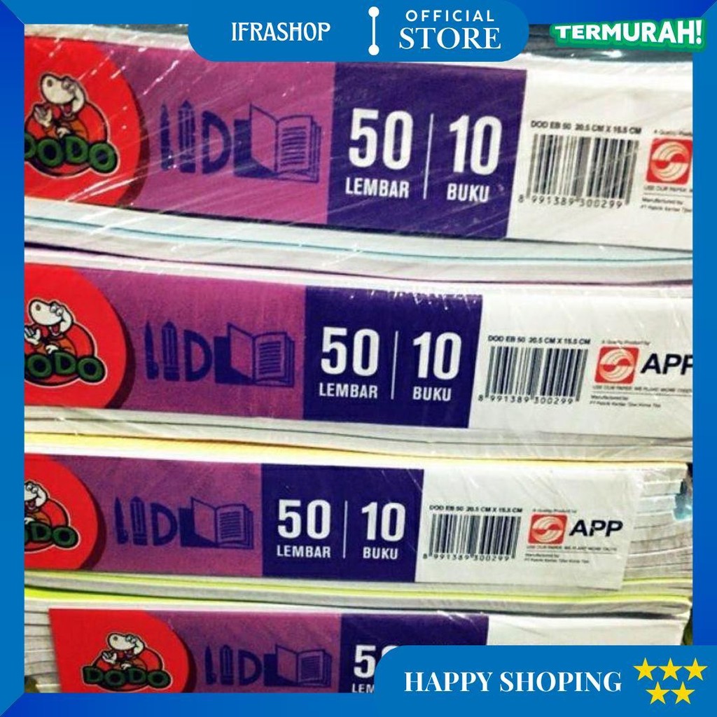 

Buku Tulis Dodo Isi 50 Lembar 1Pack D Cod