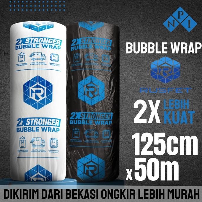 

tersedia rusfet plastik bubble wrap hitam bening 50 meter bubblewrap dkm 3 kg