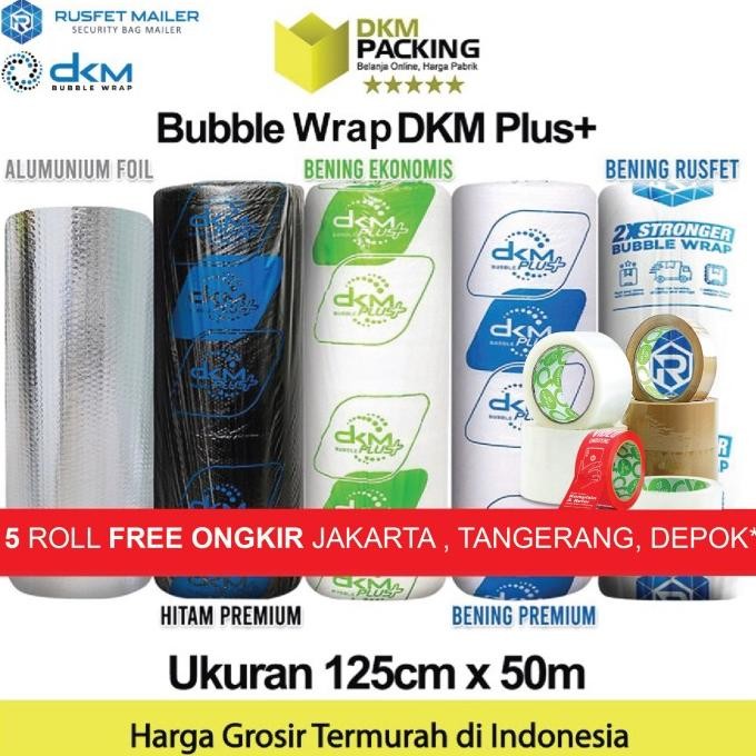 

tersedia plastik bubblewrap 125cmx50m bubble wrap berwarna dkm plus murah roll