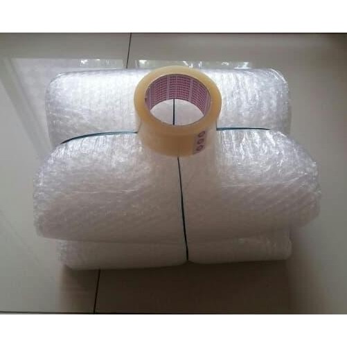

tersedia plastik bubble wrap 5m x 125cm dan lakban bening 1pcs
