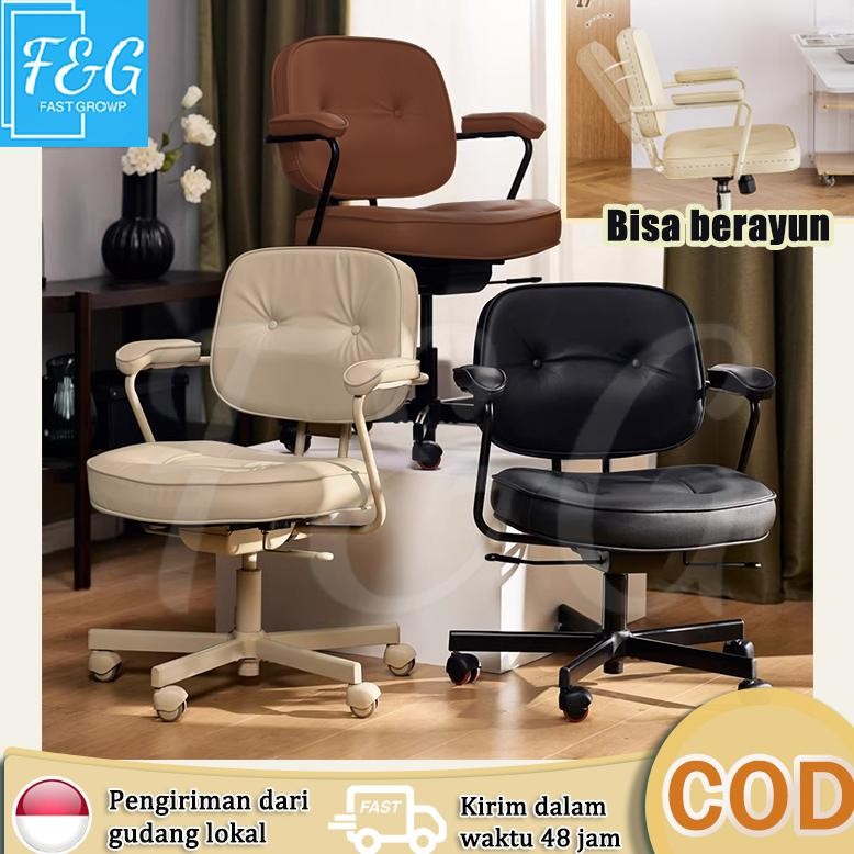 F&amp;G  Kursi komputer,IKEA office chair  kursi kantor kulit rumah yang nyaman, kursi belajar, sandaran