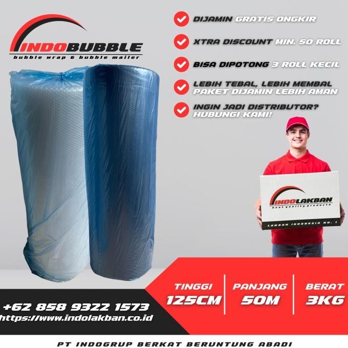 

tersedia bubble wrap indolakban hitam bening 3 kg 125 cm x 50 m harga pabrik
