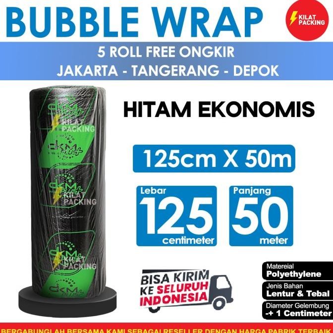 

tersedia plastik bubble wrap hitam ekonomis | bubble wrap dkm+ 125cm x 50m /rol