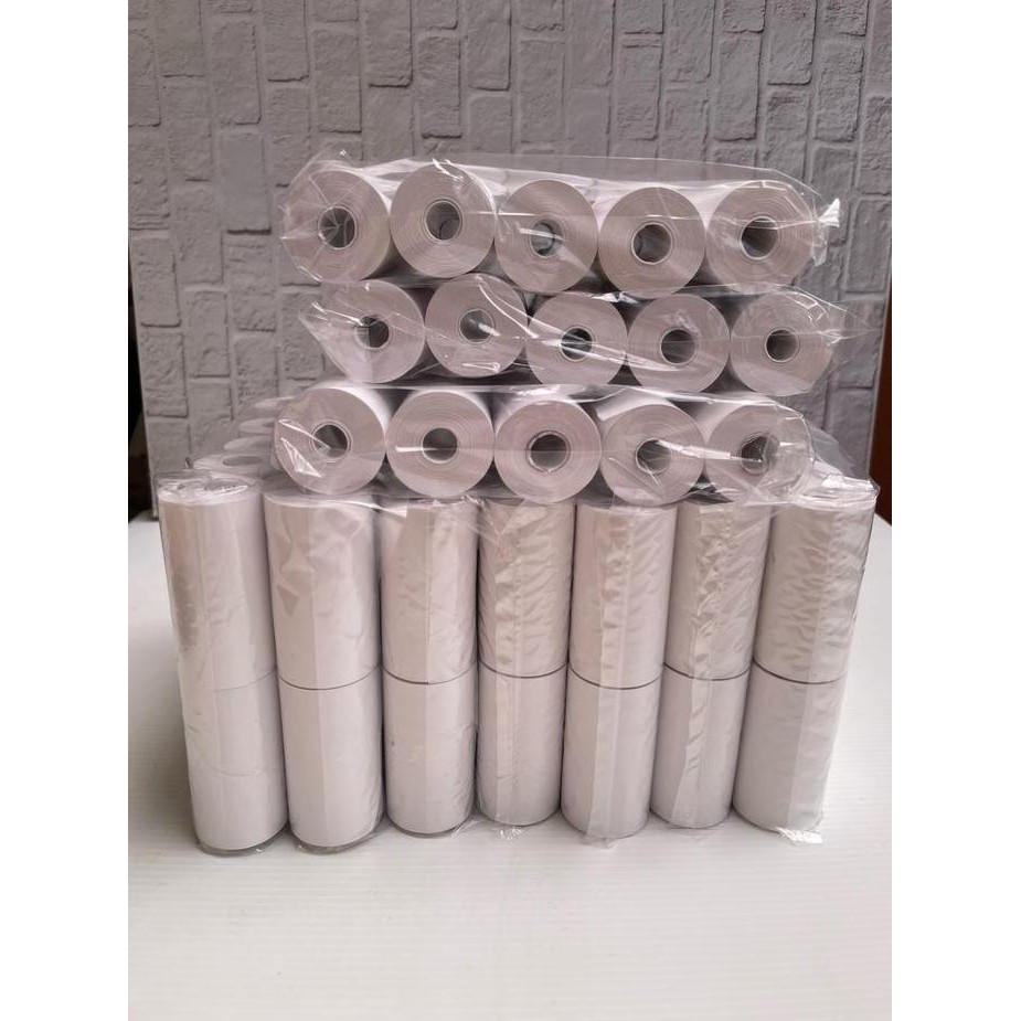 

(ISI 100roll) Kertas Kasir Thermal Paper Roll 57 x 30 / 57x30 polos hasil cetak Hitam Black murah
