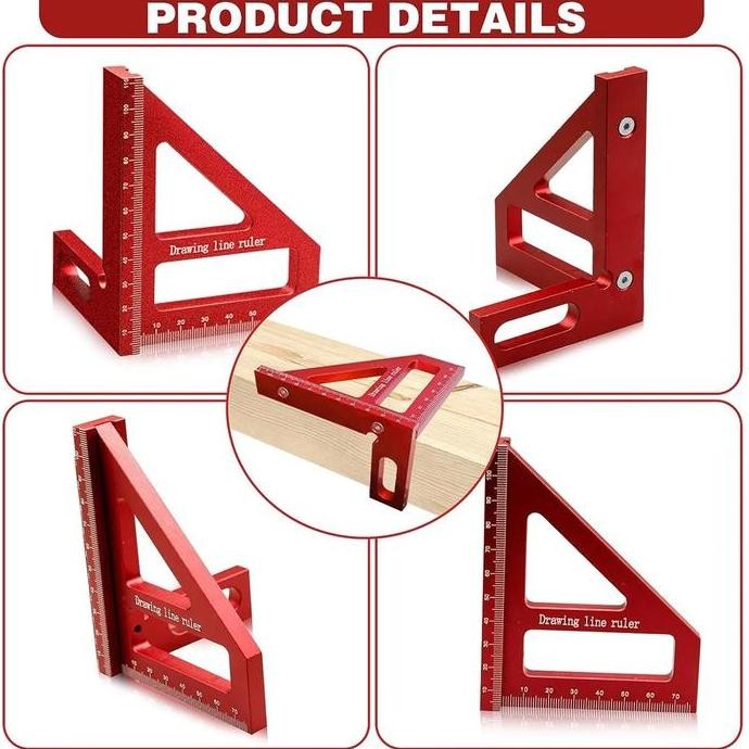 

Siku Multi Angle Ruler Penggaris Segitiga Woodworking Square TO992