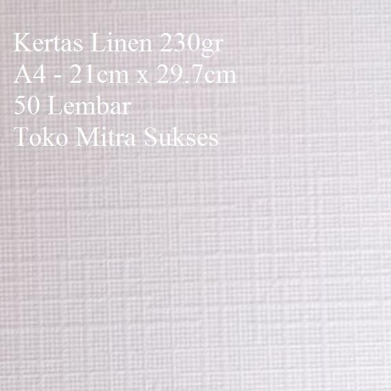 

Kertas Linen Jepang 230 gram A4 isi 50 Lembar murah