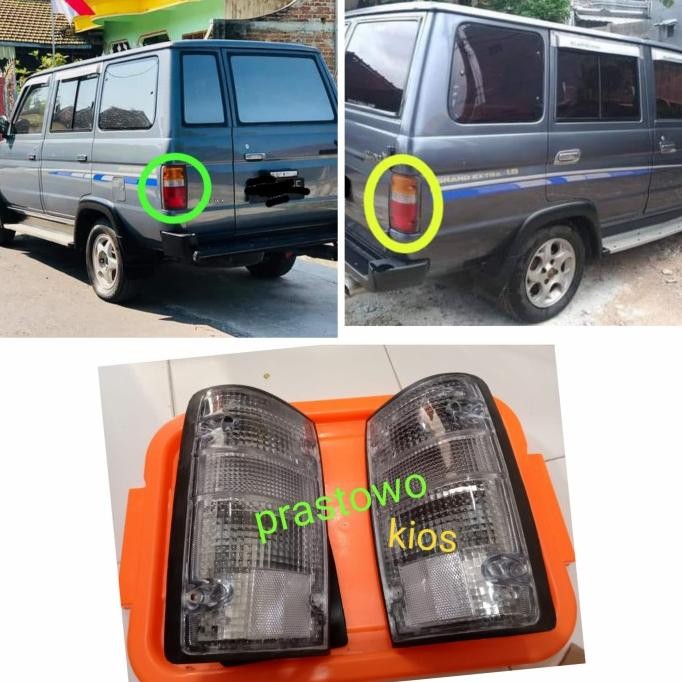 BEBAS ONGKIR - stoplamp lampu belakang kijang super grand extra baut 4 putih
