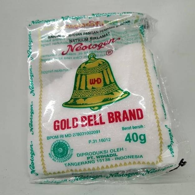 

SODIUM LONCENG PEMANIS NEOTOGEN GOLDEN BELL BRAND - per pak isi 10 bks New