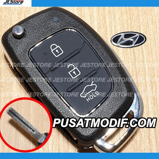 New HYUNDAI CASING KUNCI 3BTN ((DATAR TENGAH)) TUCSON SANTA FE RUMAH KUNCI