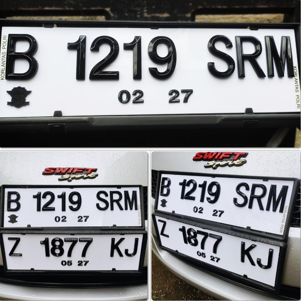 Plat Nomor Mobil Akrilik Timbul Mewah Gratis Dudukan