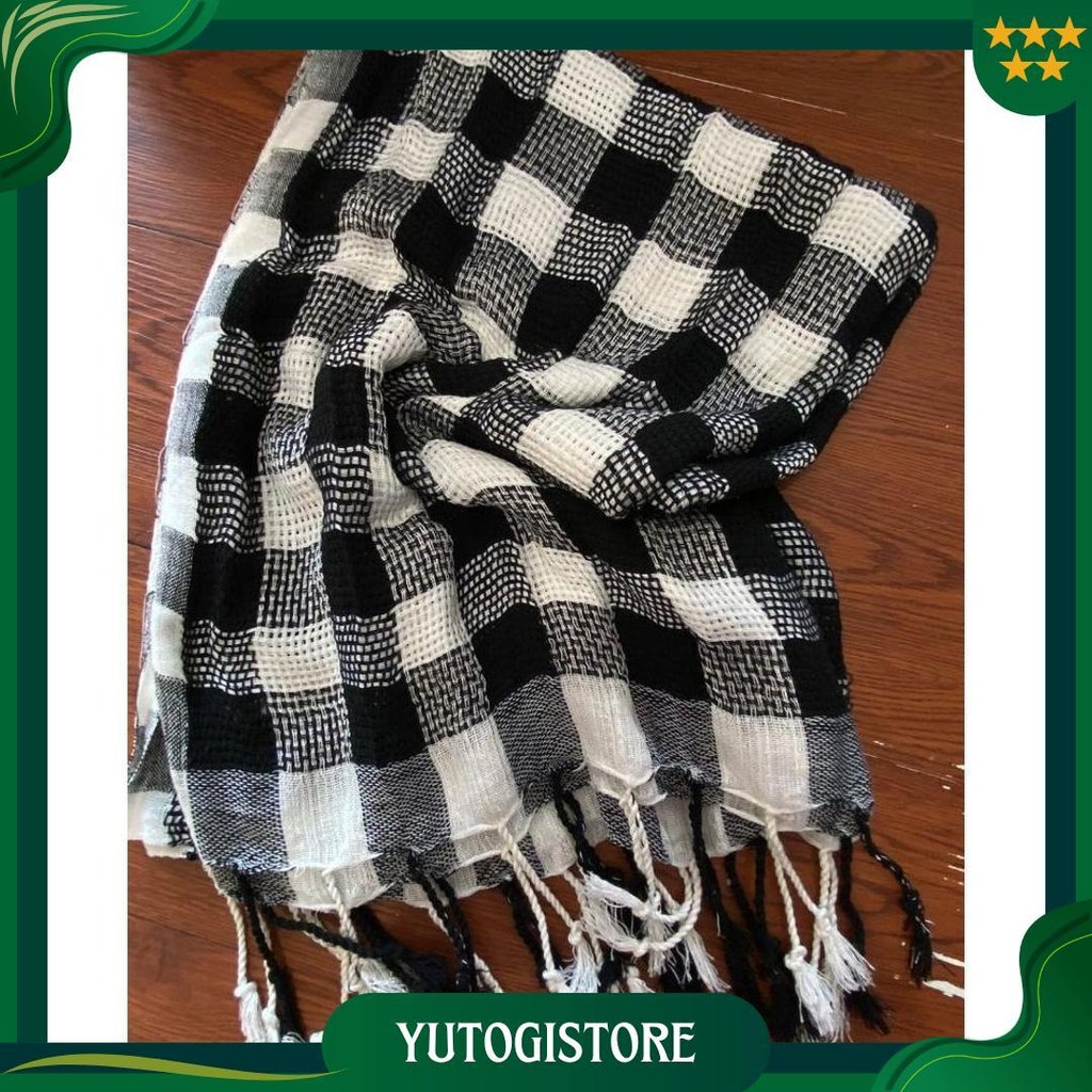 Selendang Bali Rajut Poleng || Seelendang Poleng || Selempod Catur Bali Cod