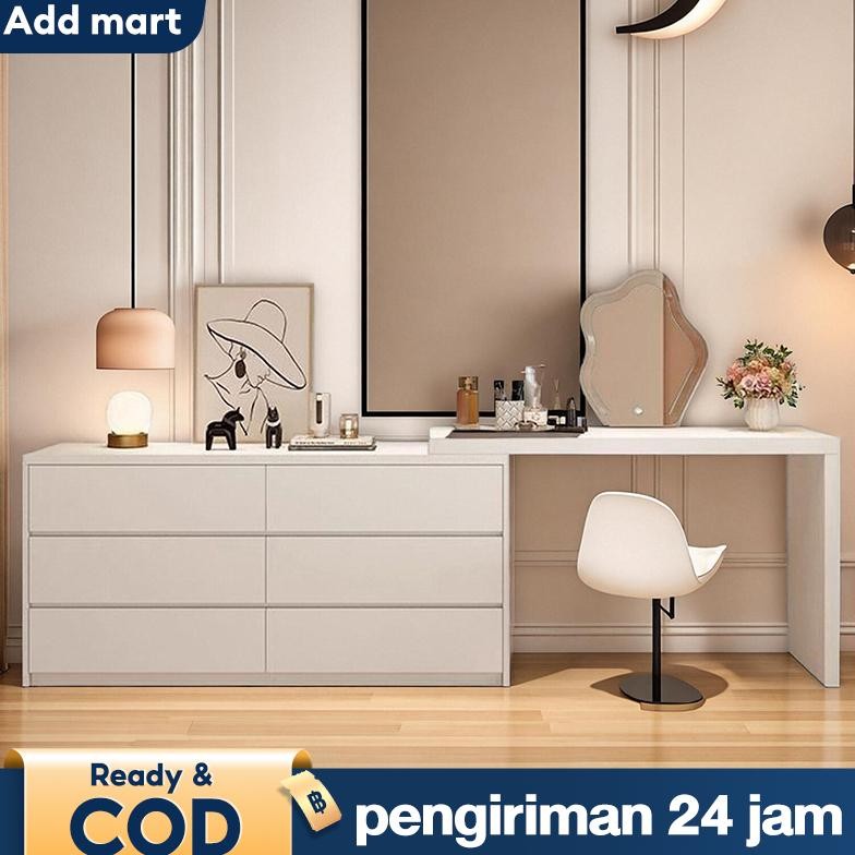 Meja Rias Aesthetic Meja Belajar Meja Rias Minimalis Meja Samping Meja Kamar Lemari Laci Bedside Tab