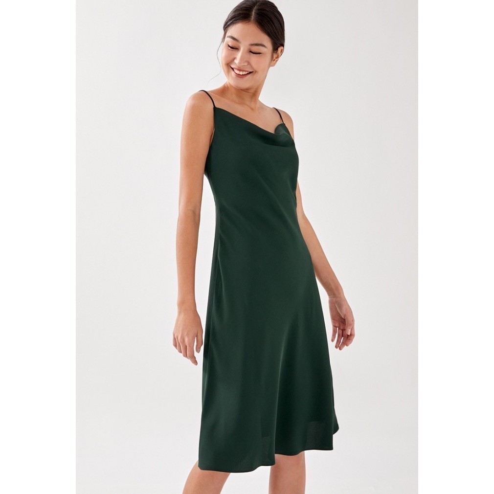 Love, Bonito - Ellisa Cowl Neck Midi Dress - Forest