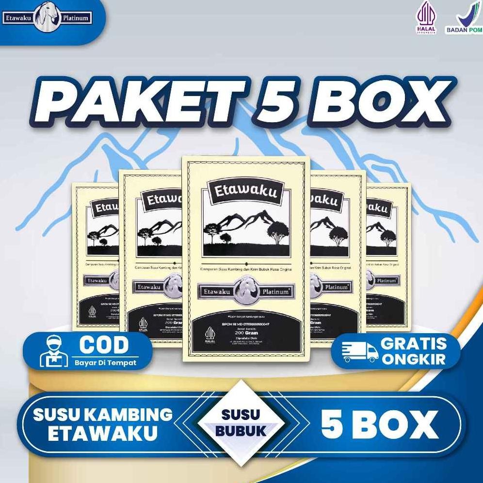 

Etawaku Platinum Paket 5 Box - Susu Kambing etawa Original Atasi Masalah Pernafasan Dan Tulang