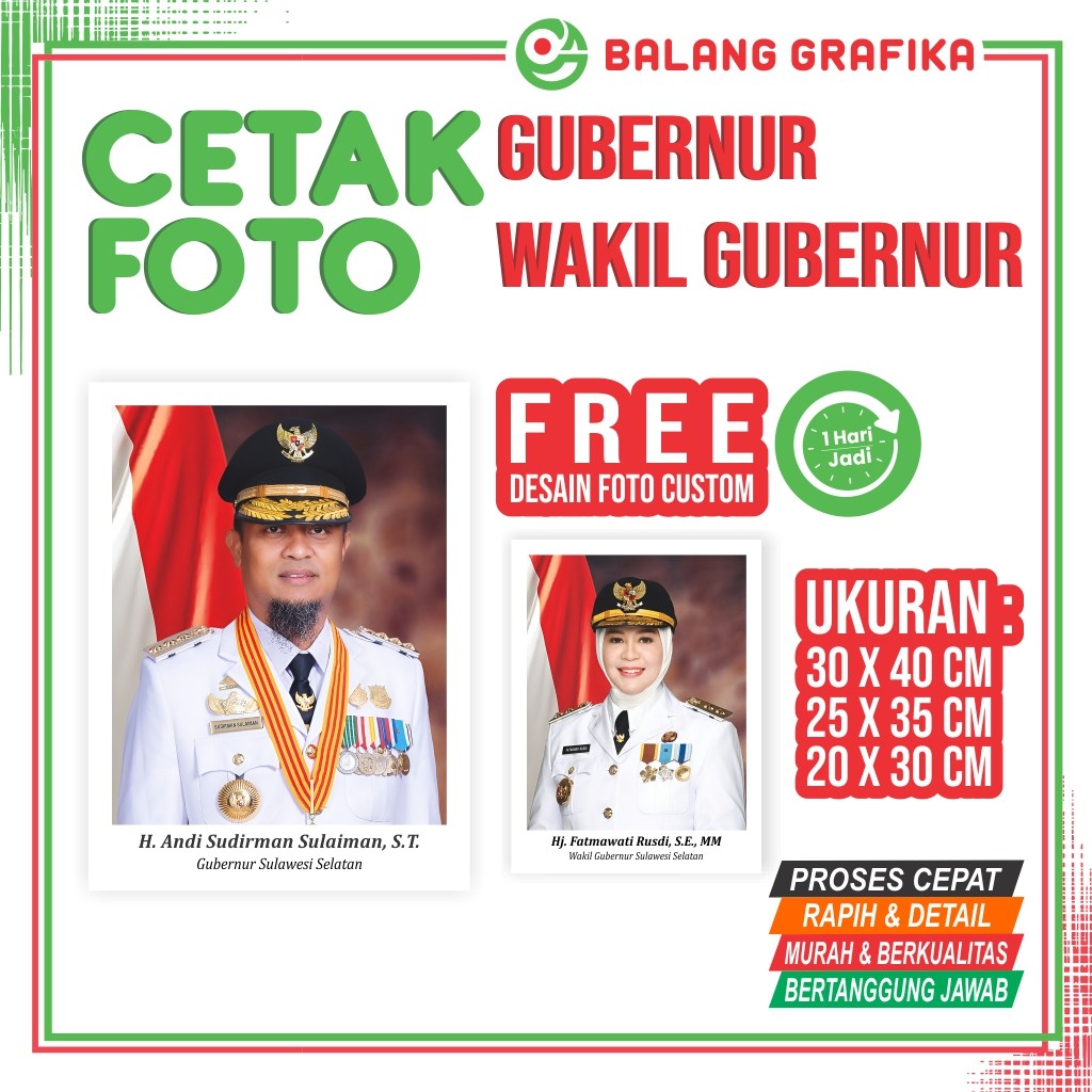 

Cetak Foto Gubernur Free Request Photo Custom Balang Grafika Makassar