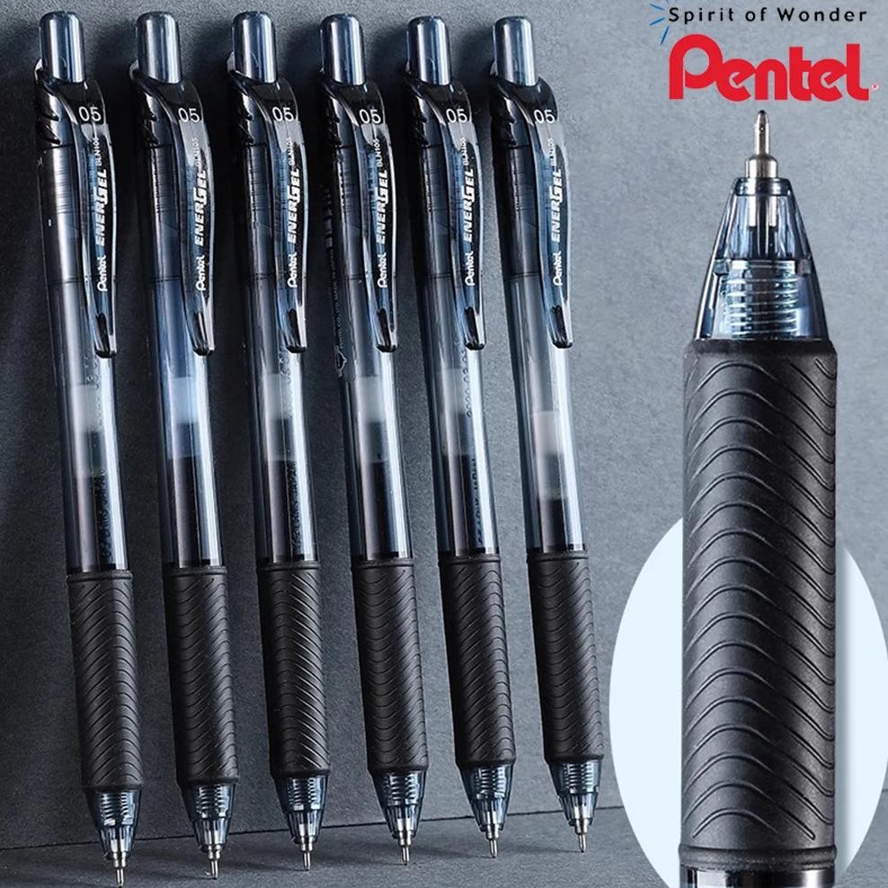 

6Pcs Japan Pentel Gel Pen Bln105 Quick-Drying Press 0.5Mm Color Smooth Quick-Drying Exam Stationery Pens For Writing