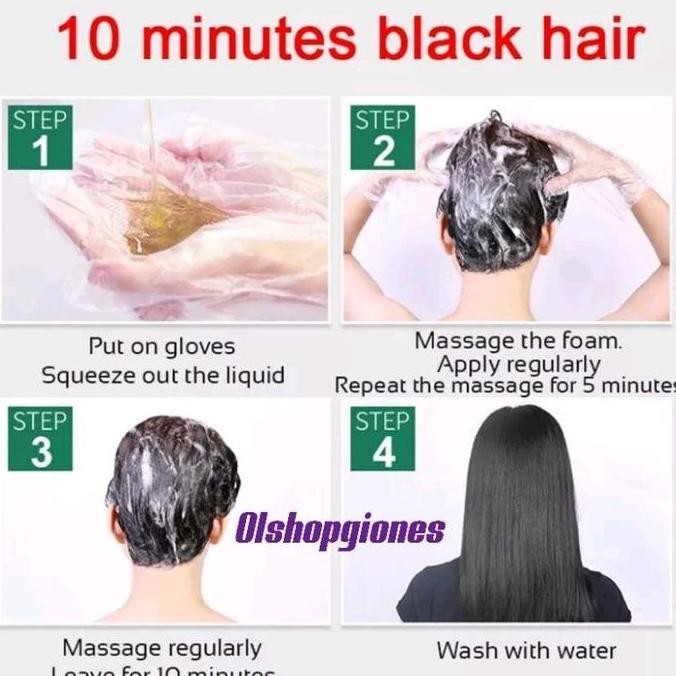 MEIDU 500ml Shampo semir warna cat rambut tutup uban Herbal instan shampoo vegan Organik TS