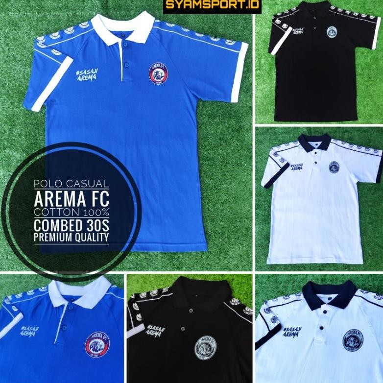 Be09 Polo Arema Fc Salam Satu Jiwa Terbaru / Polo Supporter Ultras Bahan Cotton Combed 30S / Polo Ar