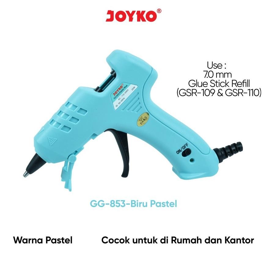 

We69 Hj-77 Joyko Glue Gun Gg-853 Pastel Color - Alat Lem Tembak - 20 Watt Hot Melt Glue Gg853 Sale