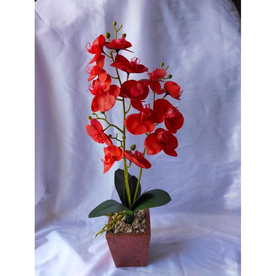 Terlaris Bunga Anggrek Bunga Plastik/Bunga Hias/Tanaman Hias/Anggrek Latek