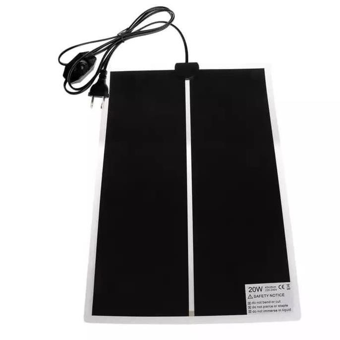 7w Heat Pad Pemanas Penghangat Alas Kandang Reptil Kura Sulcata Kelinci Anjing Kucing 15 x 28cm  Pen