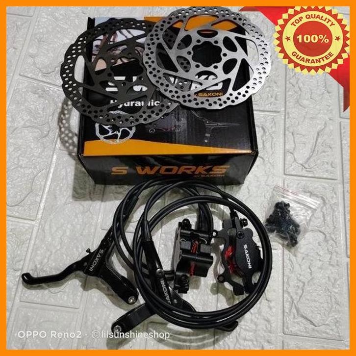 [MAR] REM HIDROLIK DISC BRAKE SET HIDROLIK S WORKS SAKONI SEPEDA MTB