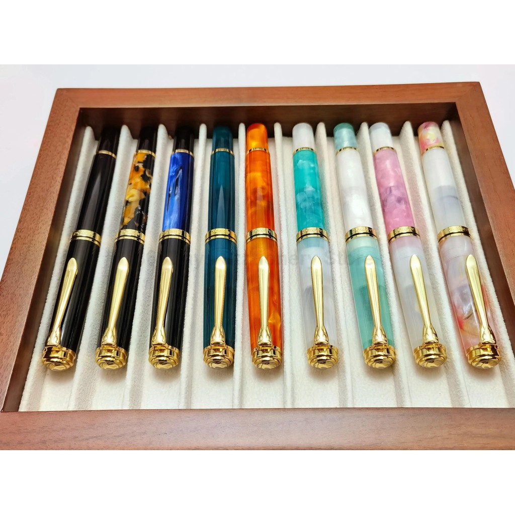 

New Admok M800 Acrylic Piston Fountain Pen Bock/Schmidt Soft Smooth No.6/35# Nib Inking Copy Students Writing Gift Pen