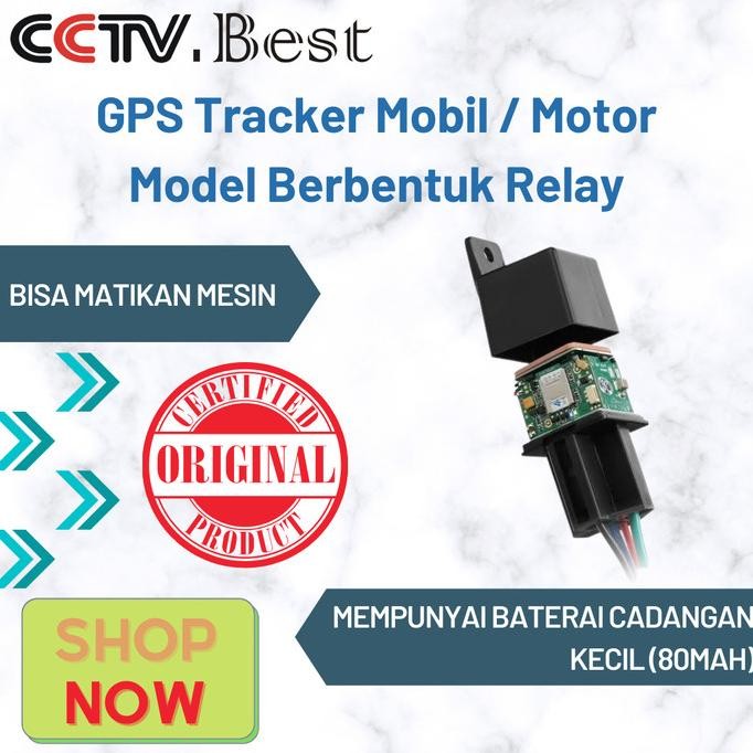 GPS TRACKER MOBIL / MOTOR MODEL BERBENTUK RELAY BISA MATIKAN MESIN