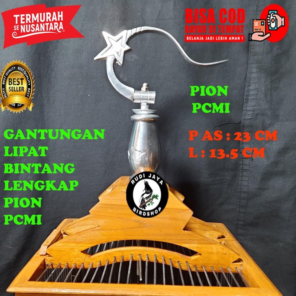 Fe24 Ukd-23 Gantungan Bintang Silver Lipat Lengkap Pion Pcmi Dan Rajawali Untuk Cantolan Sangkar Kot