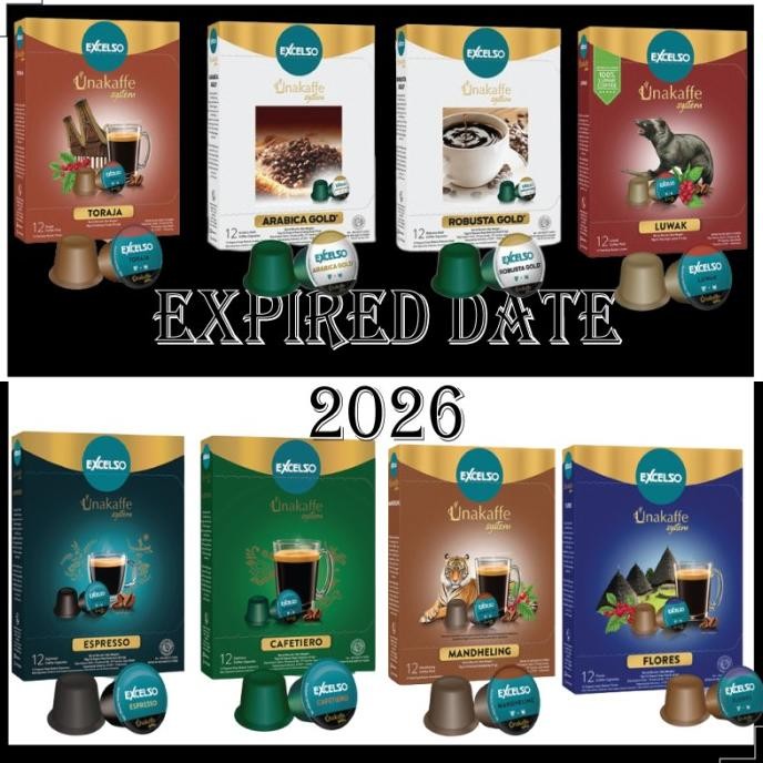

Sale Excelso Capsule Unakaffe Kopi Kapsul Ventura All Variant 12 Pods