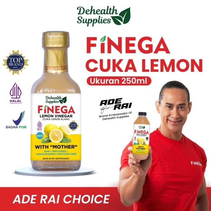 

STOK TERBATAS FINEGA CUKA LEMON 250ML KEMASAN KACA