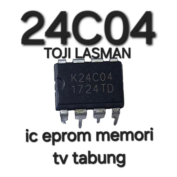 (2) ( 24C04 ) ic memori eprom tv tabung cembung slim flat K24c04 24c 04 tojil4 Diminati Banget