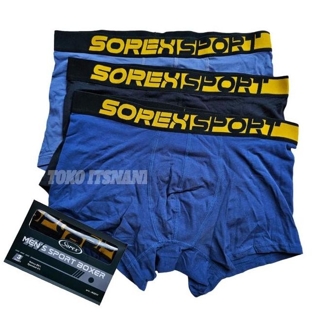 Siap Kirim Boxer Pria Premium Sorex 3011 | Celana Dalam Bokser Pria Sorek Bahan Katun