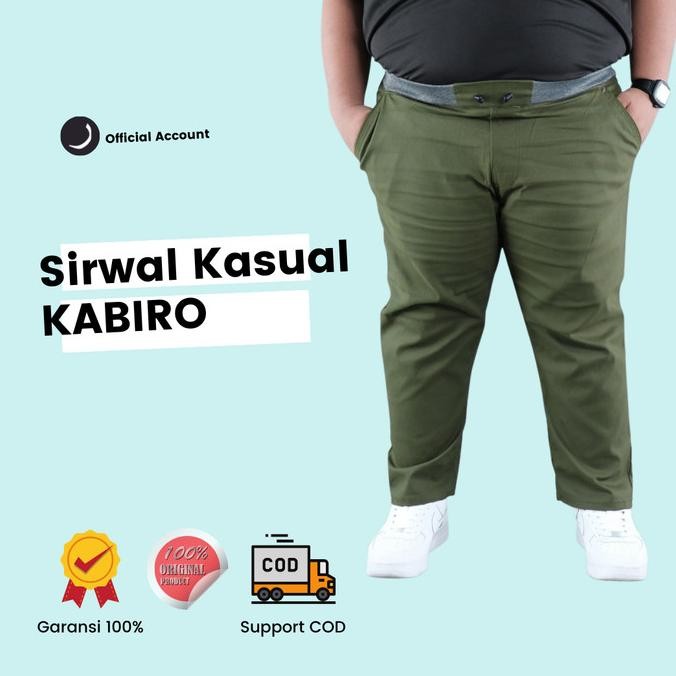 Ready Celana Sirwal Pria Muslim Jumbo BigSize - Sirwal Kasual KABIRO