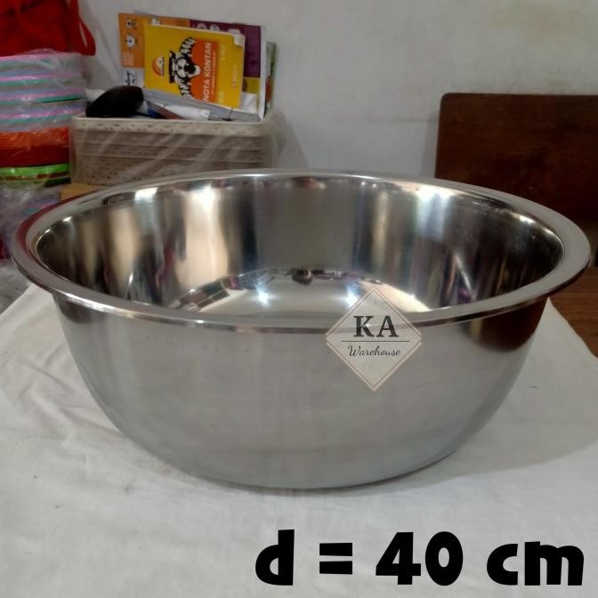 Baskom Stainless Steel 40 cm Komodo / Baskom Stainless Komodo Tebal