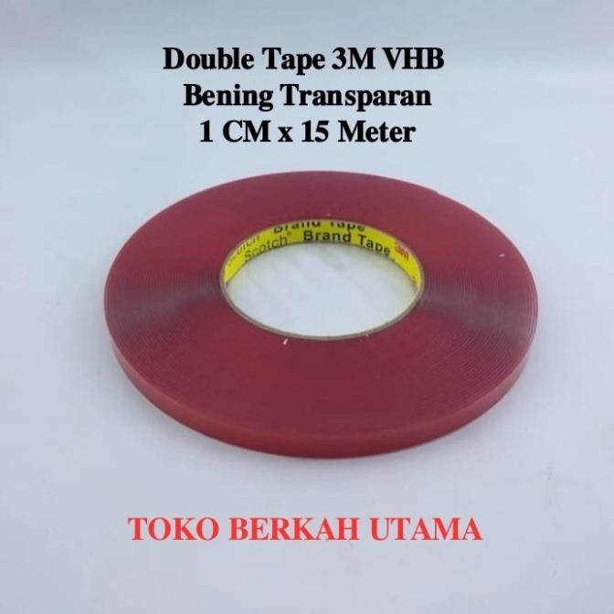 

ready Double tape 3M clear bening 1 cm x 15 meter murah
